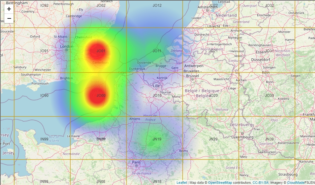 Densité de QSO   Rallye des points hauts 2021 f6ugw